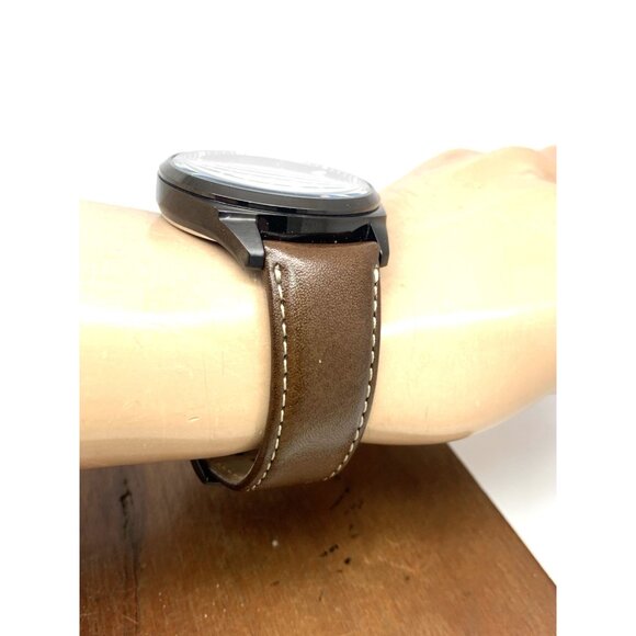 Citizen Men's Watch AO9028-07E Eco-Drive Black Dial Brown Leather Strap 43mm - Picture 13 of 15